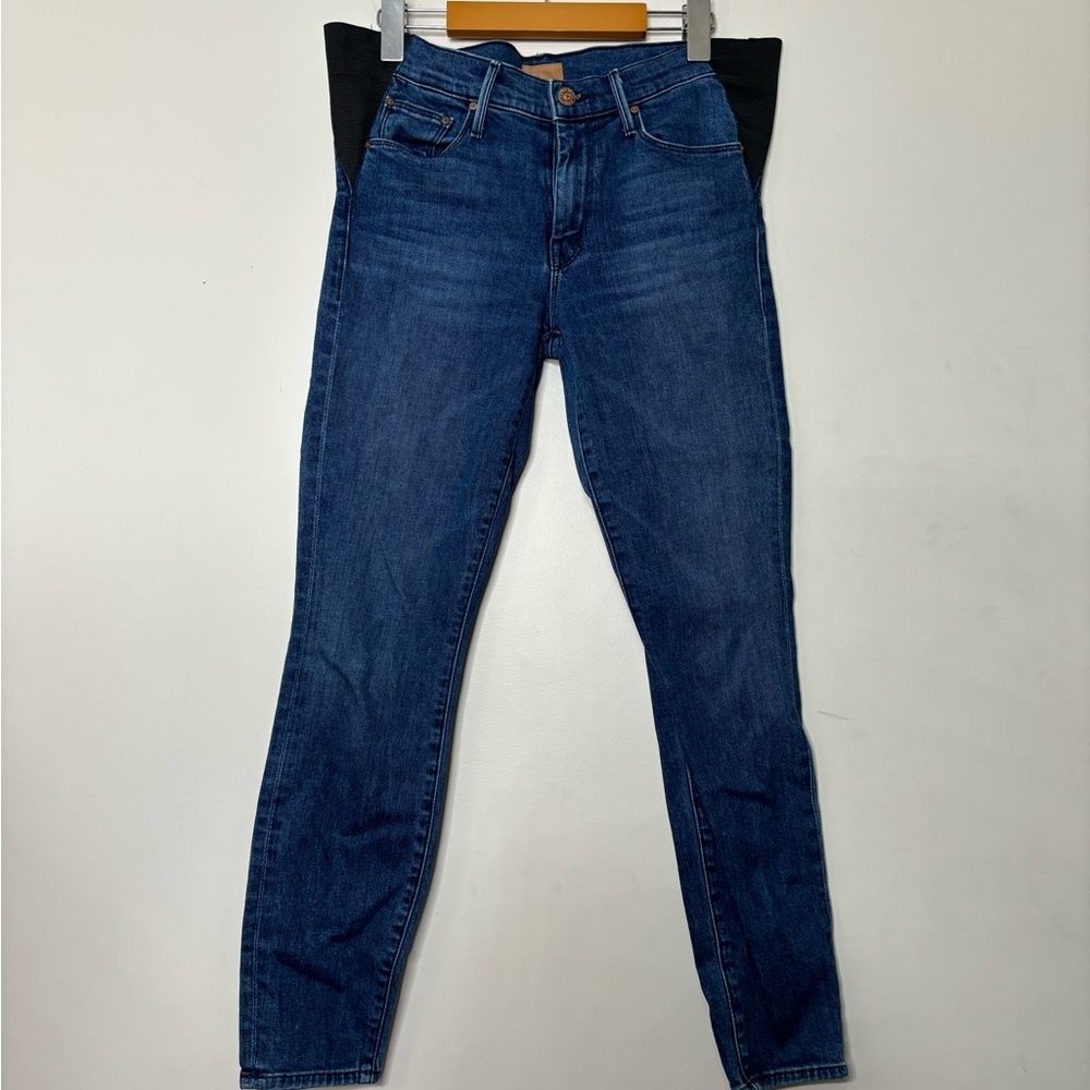 Mother the looker ankle skinny jeans river rue maternity 24